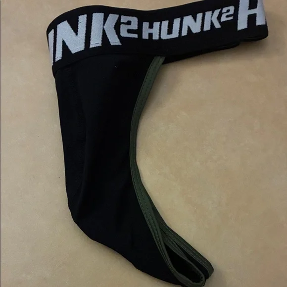 HUNK menswear Black & Olive Green Thong with Branded Waistband L - Picture 5 of 7